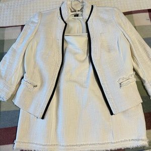 White blazer and skirt